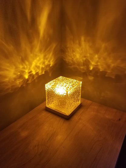 Cube Lumineux avec Effet Flamme - 16 Couleurs Variées